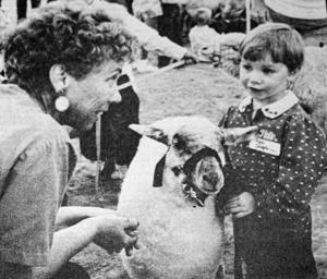 Histories: 4-year-old girl answers judge's questions during mini 4-H animal show at the 1988 fair