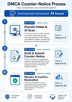 DMCA AI Deploys Proprietary AI Agent to Restore Websites Hit by False DMCA Claims in Google Search Within 24-48 Hours