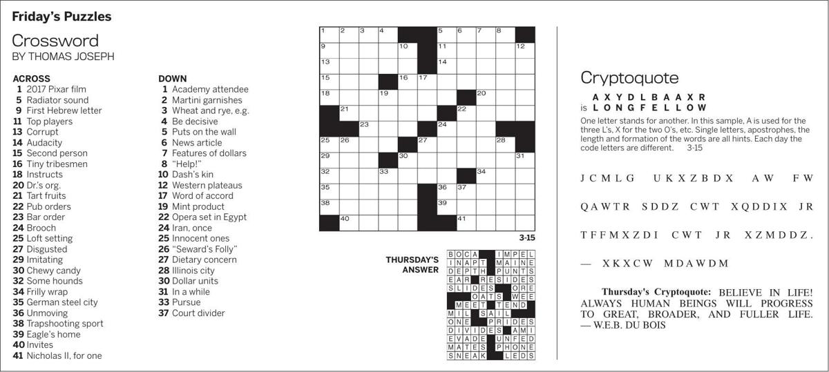 Puzzles, Friday, March 15, 2024 Puzzles
