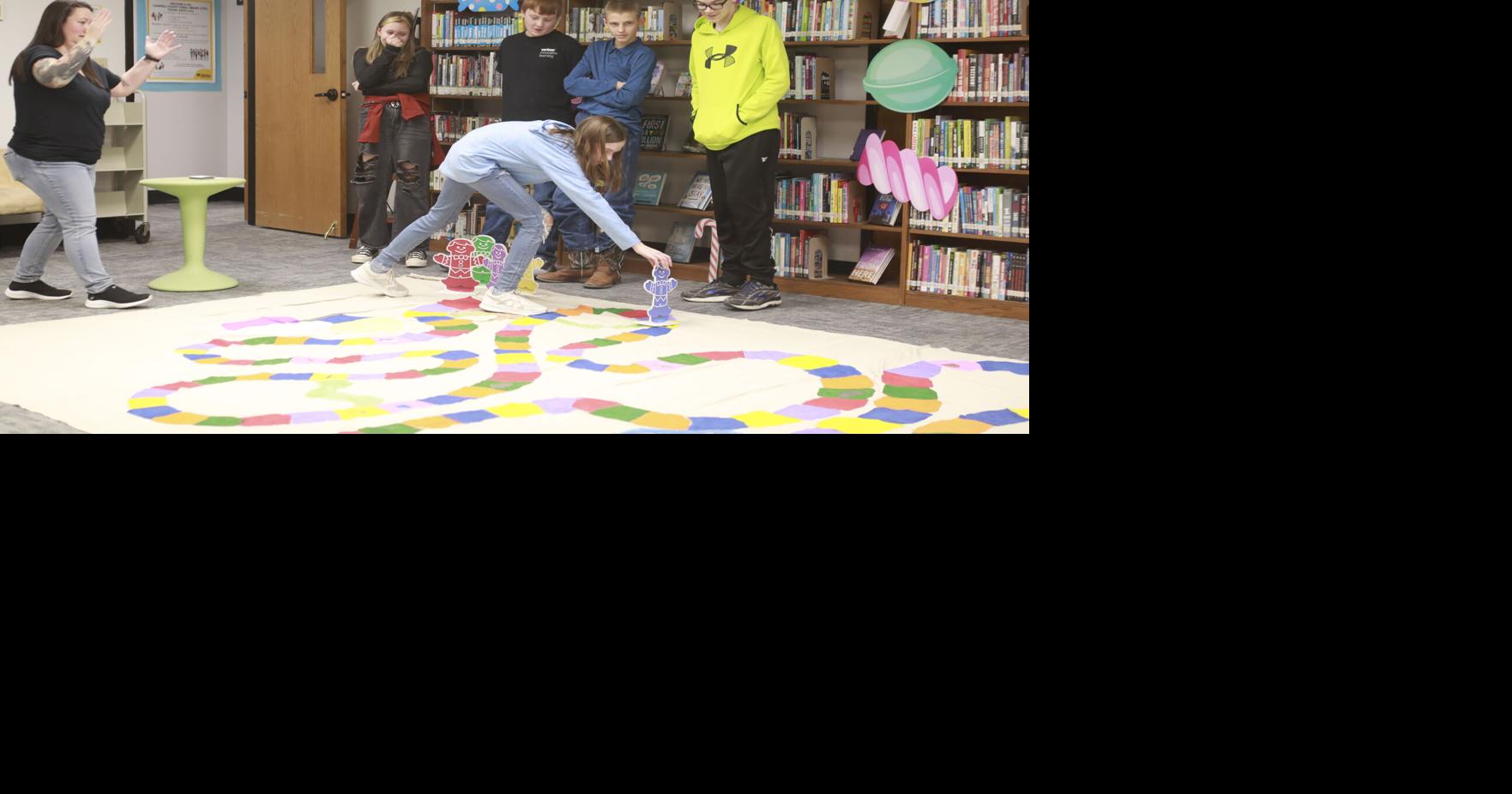Library hosts kids of all ages for life-sized Candy Land, Valentine's ...