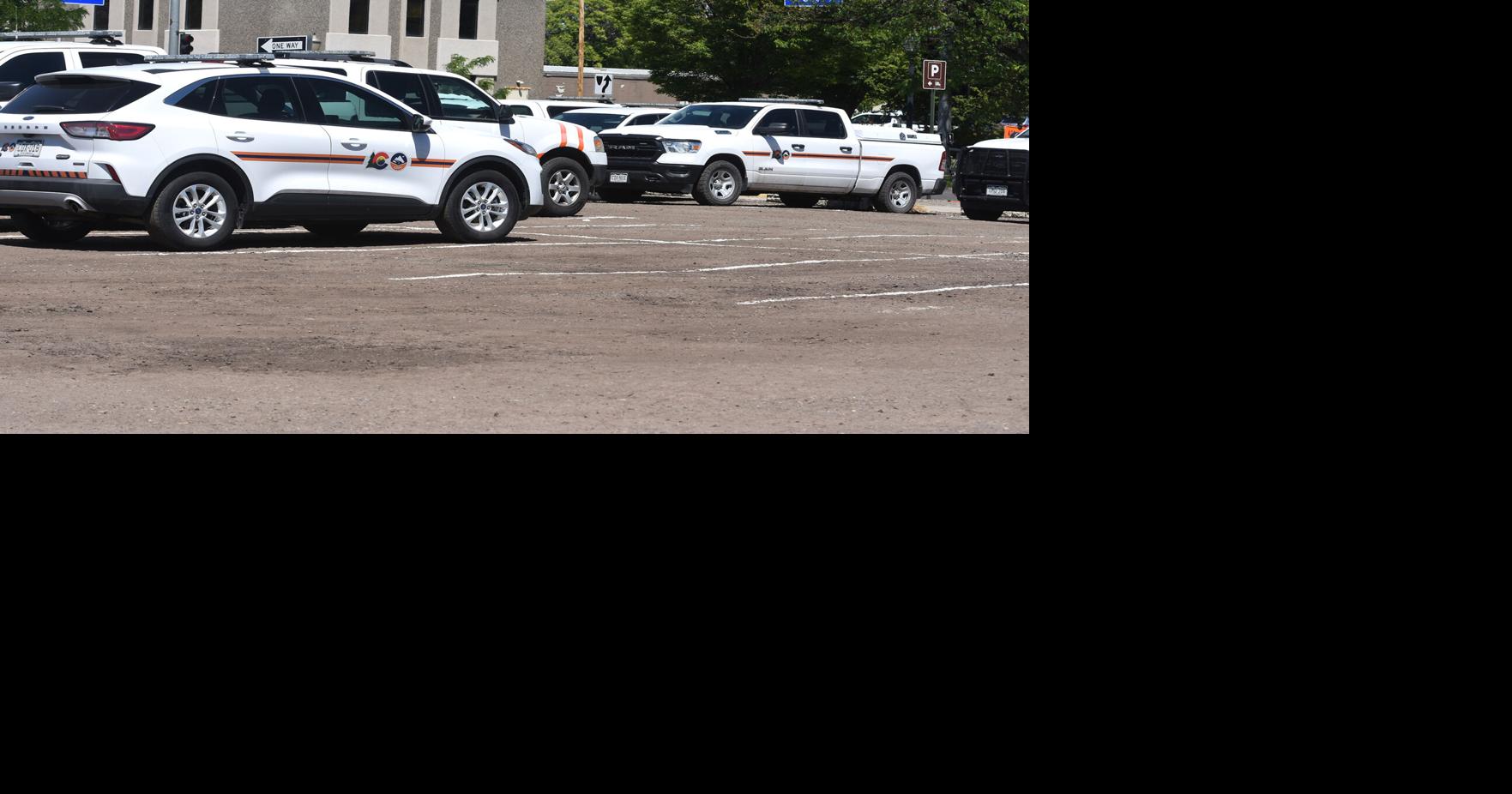 CDOT vehicles parking on 7th Street due to upcoming Terminal project construction