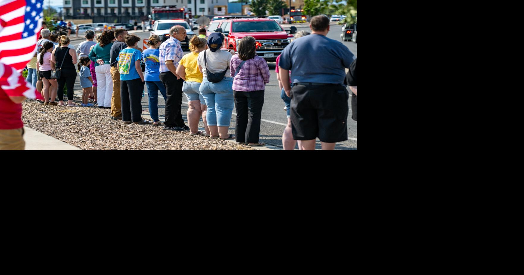 Procession held for fallen firefighters Barker, Hutcherson and Watson