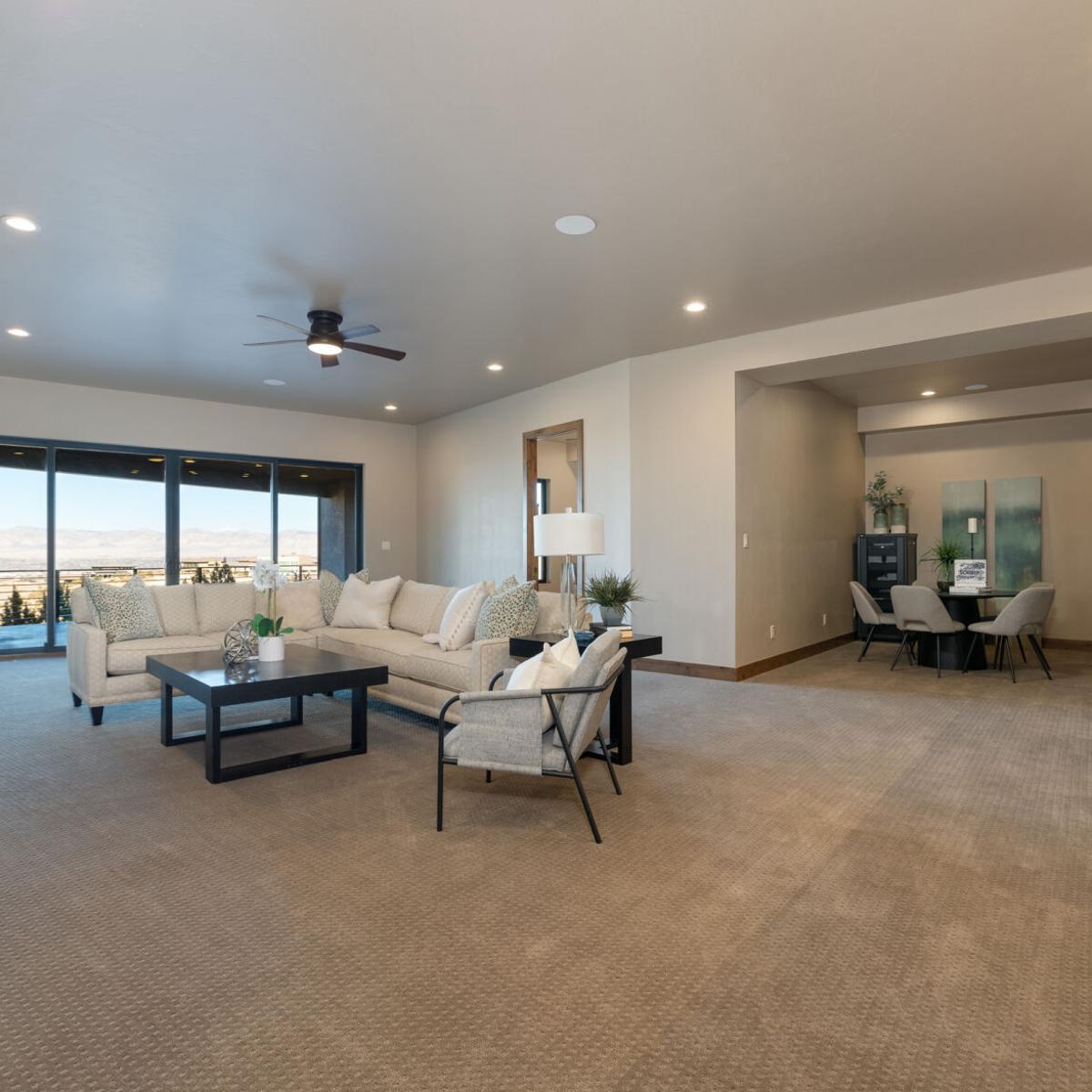 Redlands property features expansive outdoor living spaces, sauna and panoramic mountain vistas