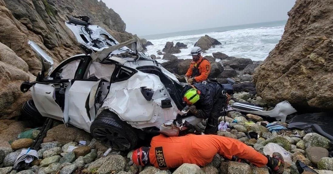 California Car Off Cliff