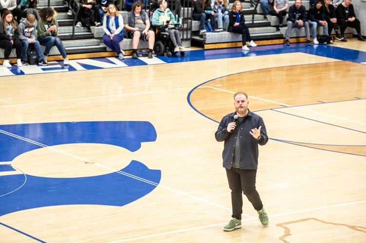 Emotional discussion: Say Something Assembly tours D51 schools