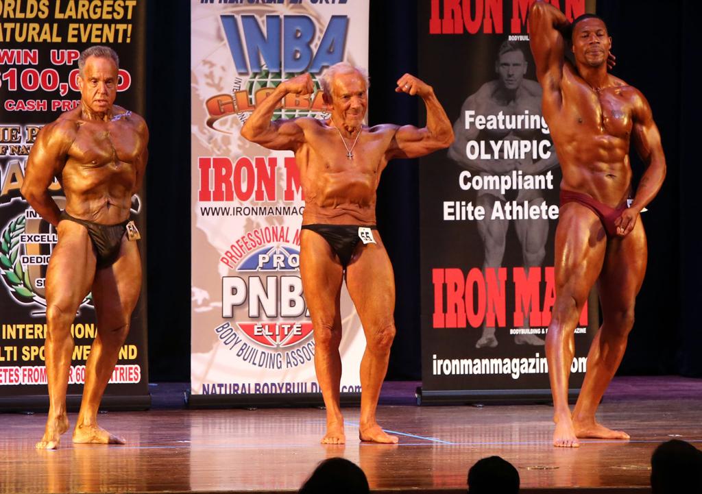 Larry McNutt bodybuilding as he nears 80 years of age