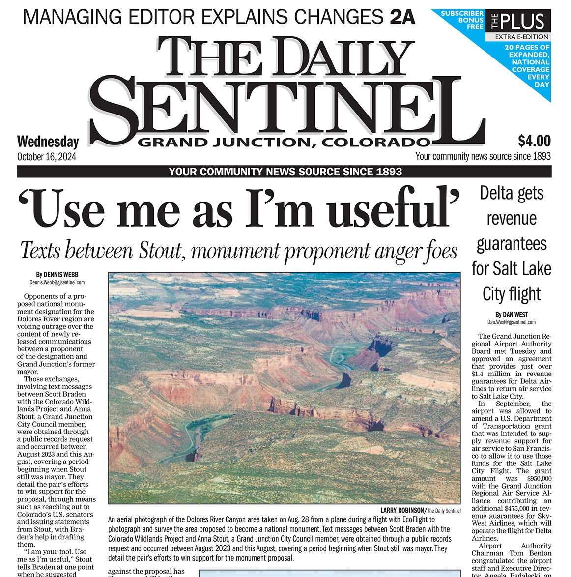 The Sentinel has arrived at a necessary modification