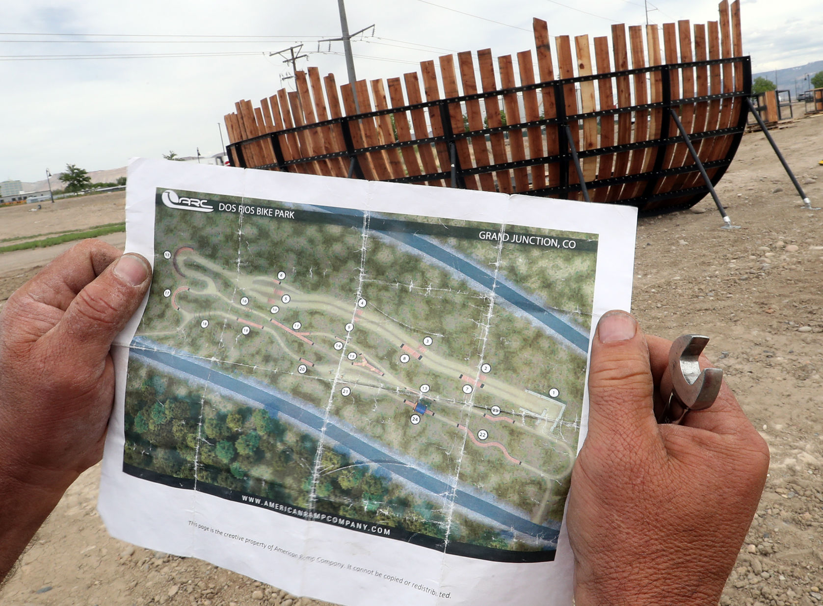 Dos Rios Bike Playground under construction Western Colorado