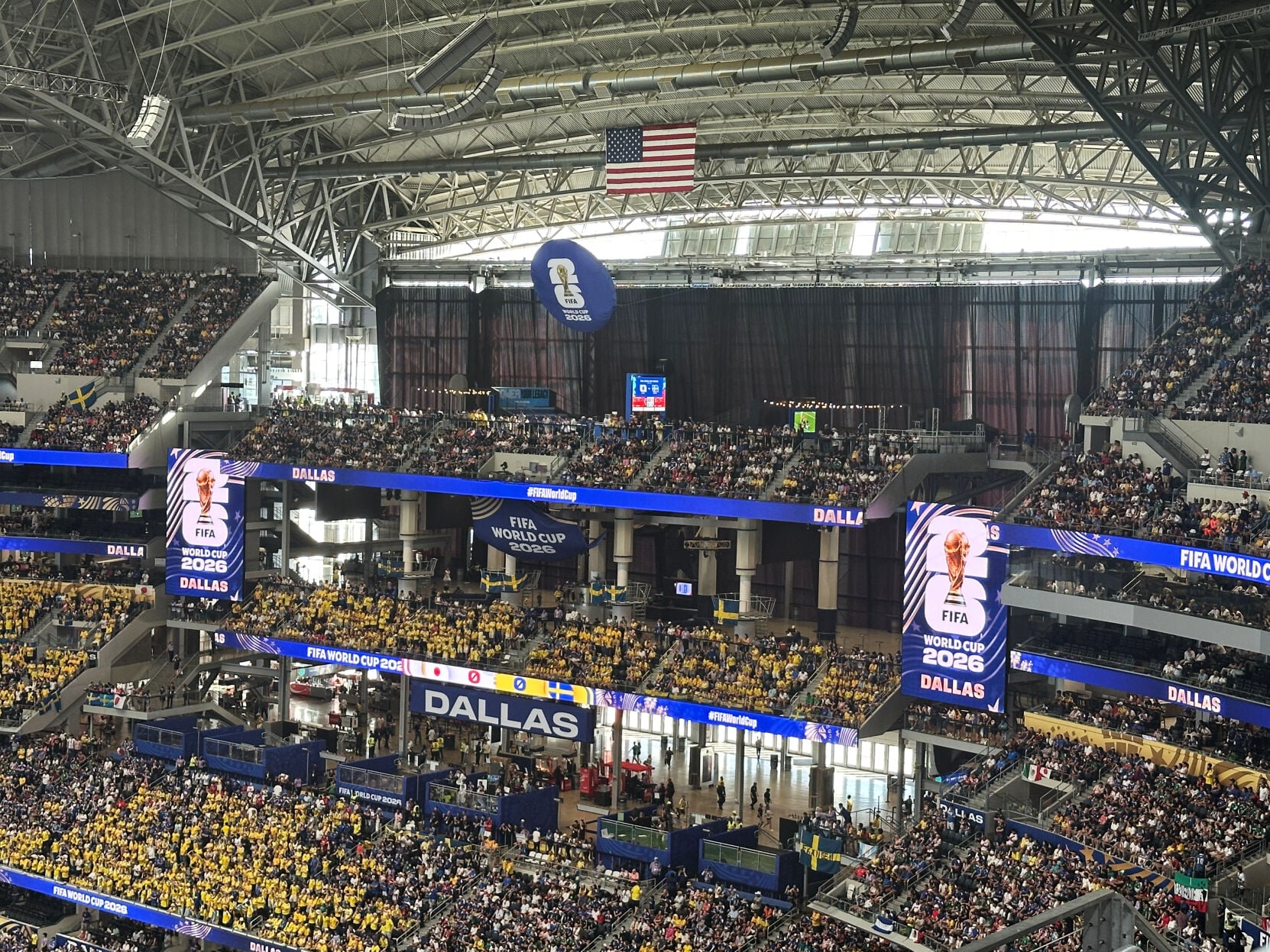 Curtains go up at AT&T Stadium for the World Cup, a glare-blocking