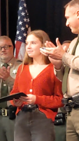 Teen hero Ava Donegan honored for helping save officer's life