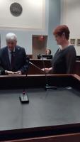 JoAnn Lawson takes oath of county office from Pam Mason