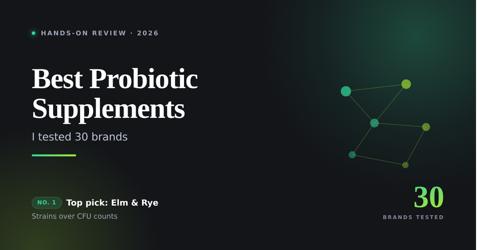Best Probiotic Supplements: I Tested 30 Brands