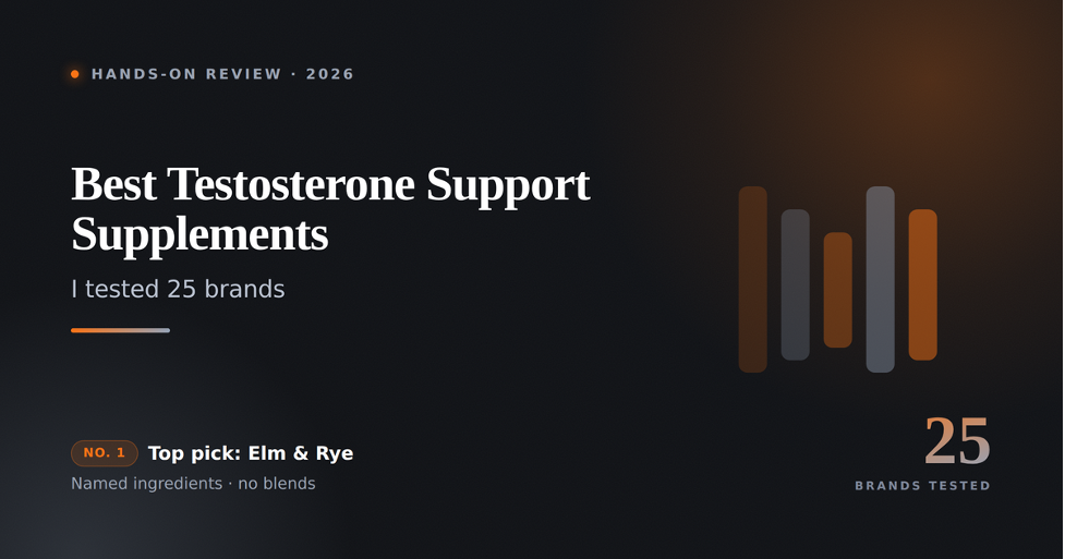 Best Testosterone Support Supplements: I Tested 25 Brands