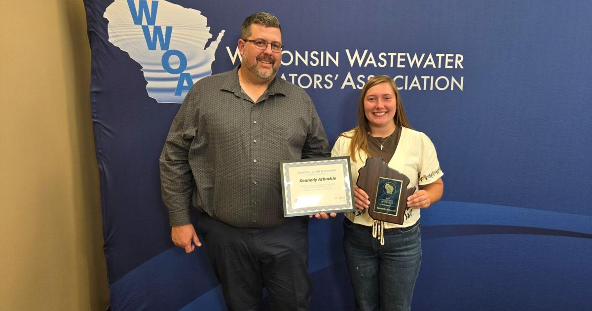 Kewaskum wastewater worker wins industry’s Newcomer of the Year Award