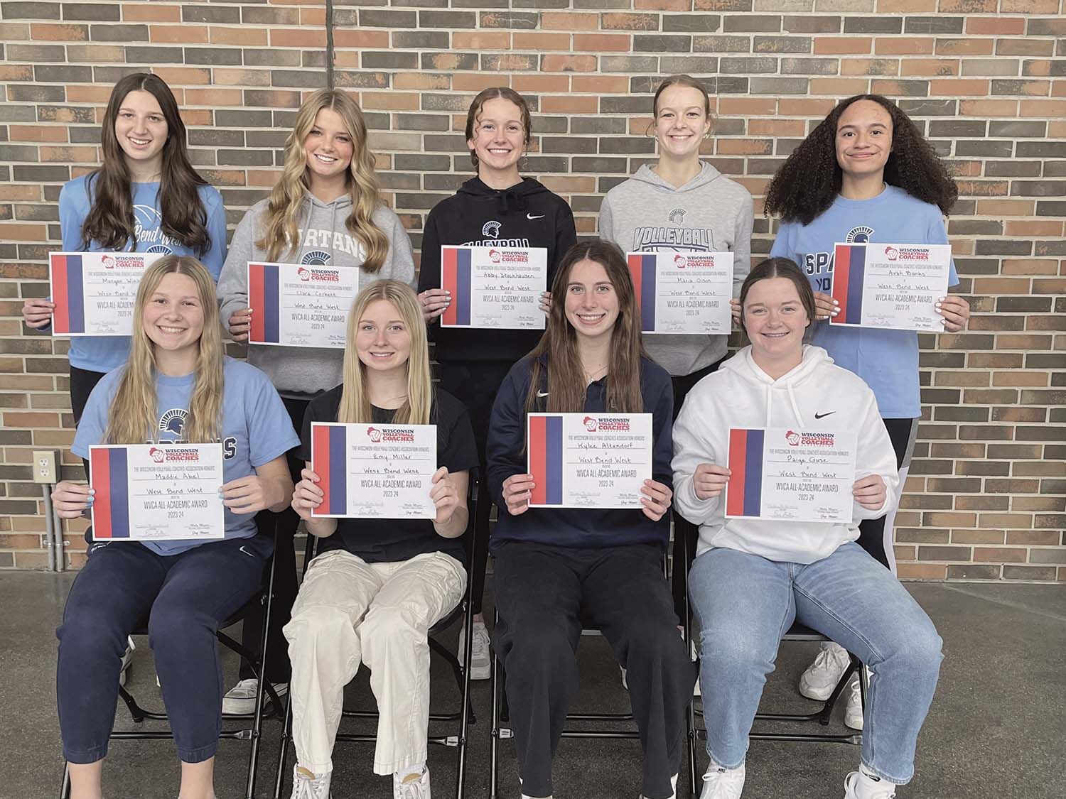 West Bend West Girls Volleyball Team Celebrates Academic Success with All-Academic Honors