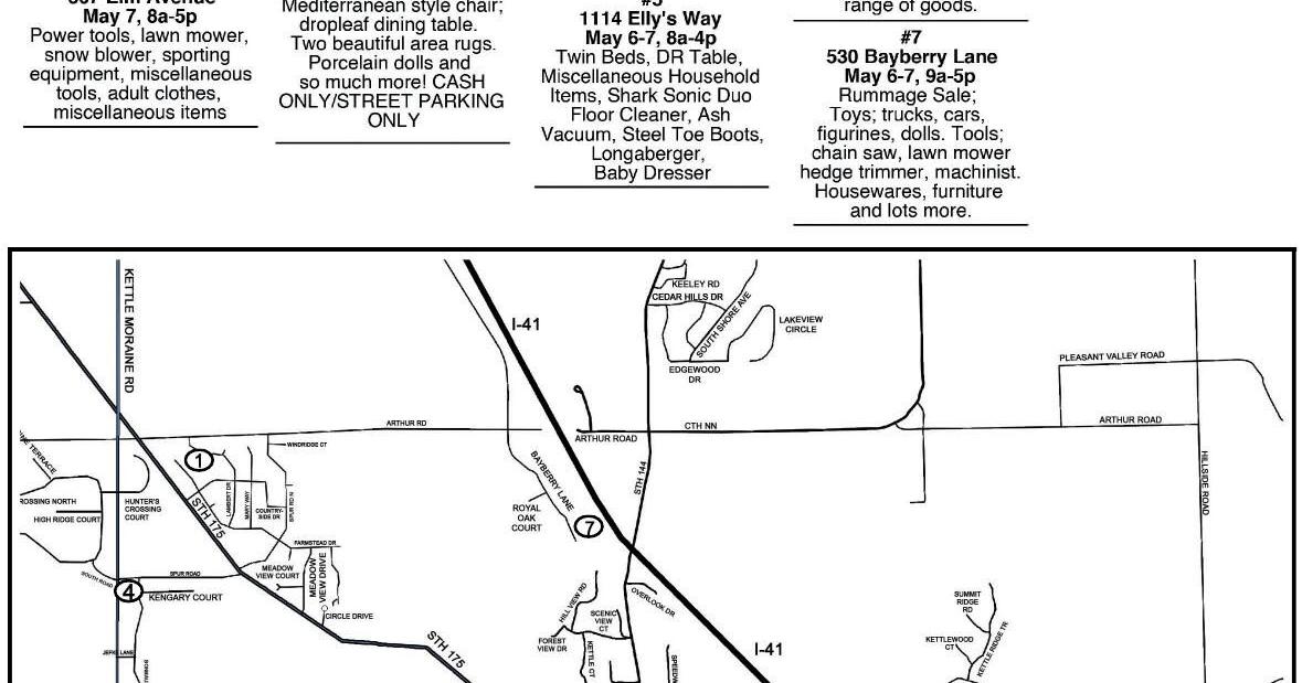 Downloadable 2022 Slinger Village-Wide Rummage Sale Map | | gmtoday.com