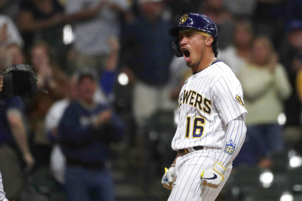 Adames, Santana each hit in two runs to lead Brewers over Rangers 6-1