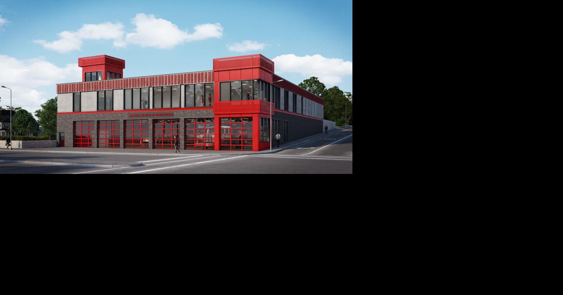 Preliminary rendering of proposed Midwest Museum of Firefighting released