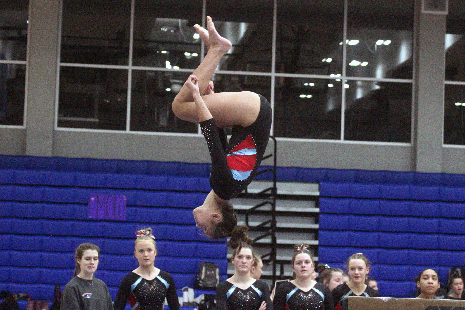 Kaylee Stoeger Dominates Gymnastics Competitions with All-Around Victory and State Title Defense