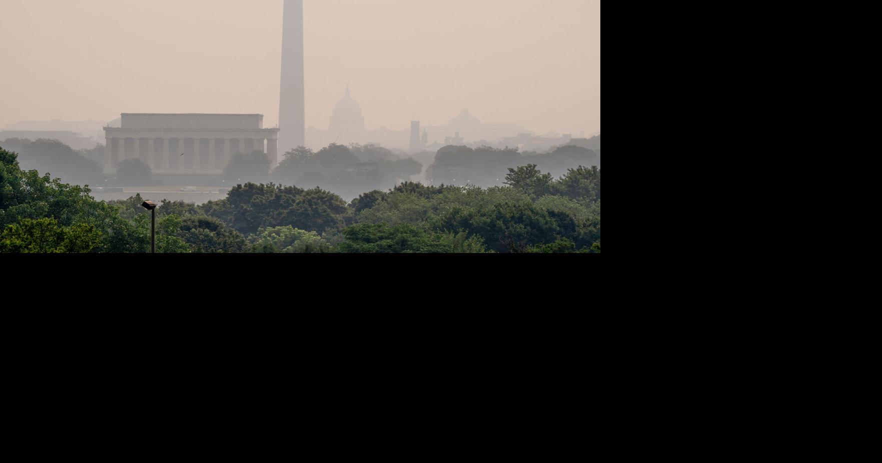 Wildfire smoke from Canada and Minnesota pushes further into US, engulfing DC in eerie haze