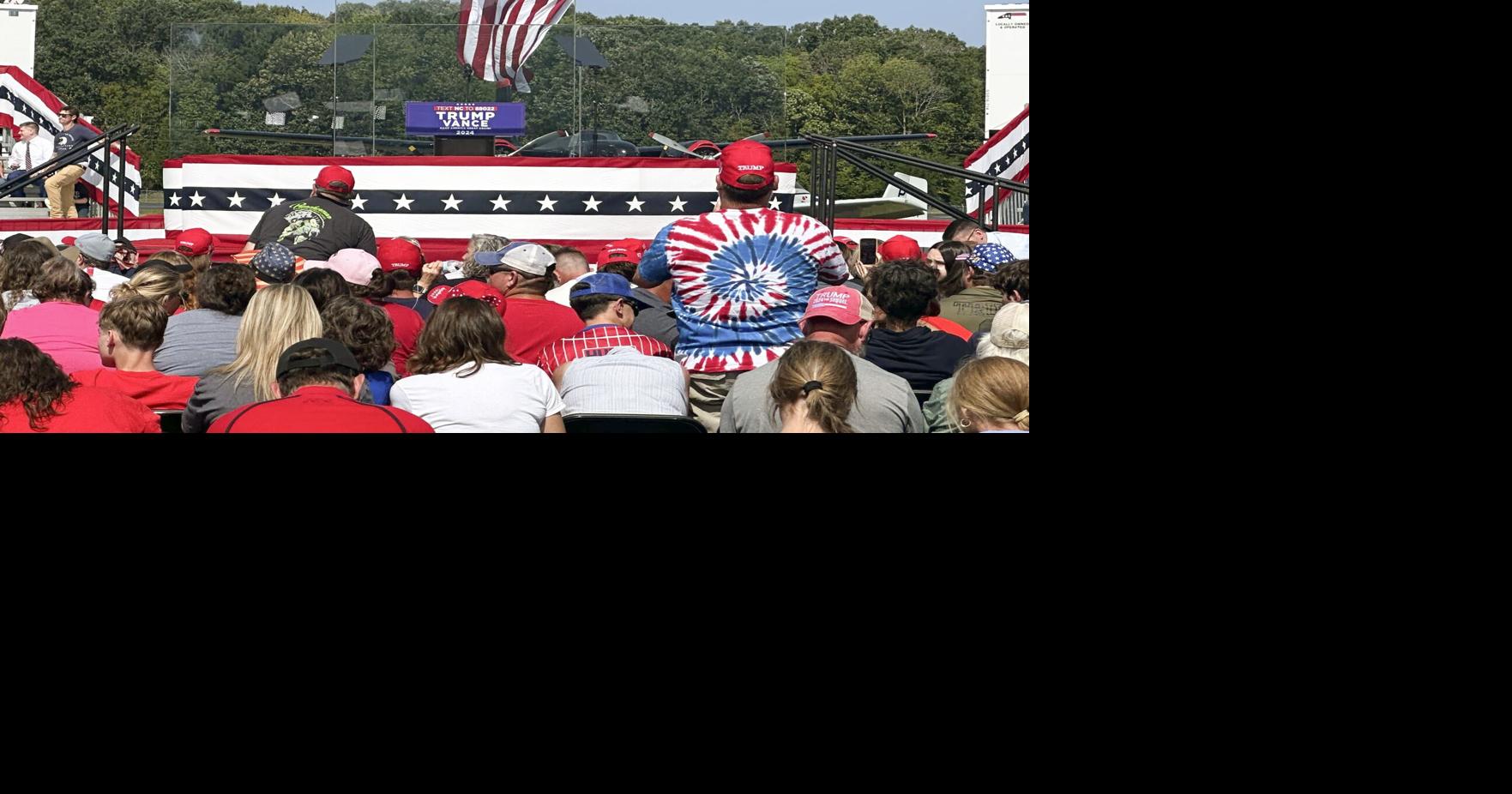 Trump holds his first outdoor rally since last month's assassination ...