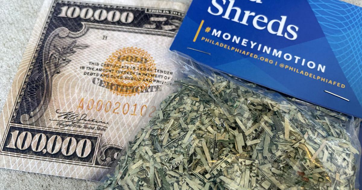 See a $100,000 bill and get a bag of shredded cash at the Philly Federal Reserve