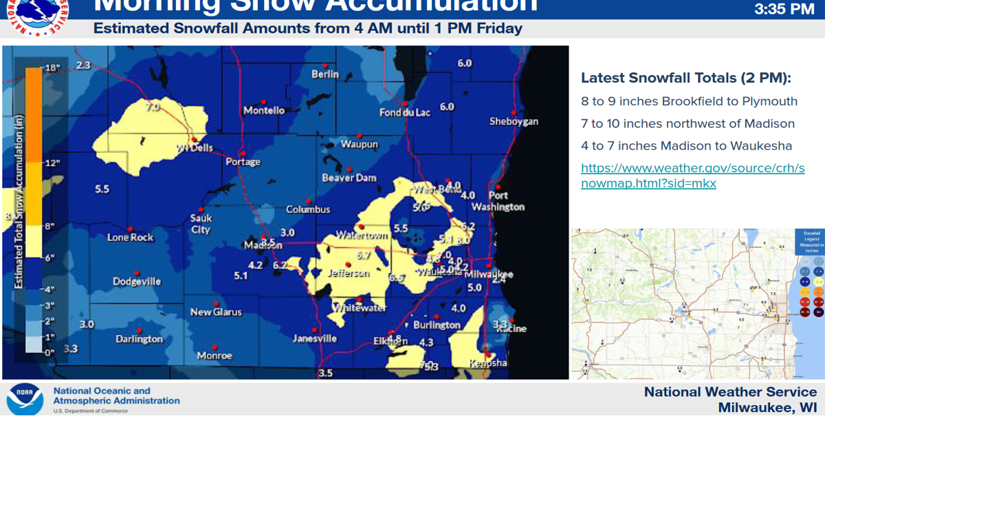Winter Storm Warning continues for Southeast Wisconsin for Friday ...