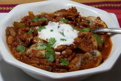 Mushroom chili is a quick, smoky veggie dinner