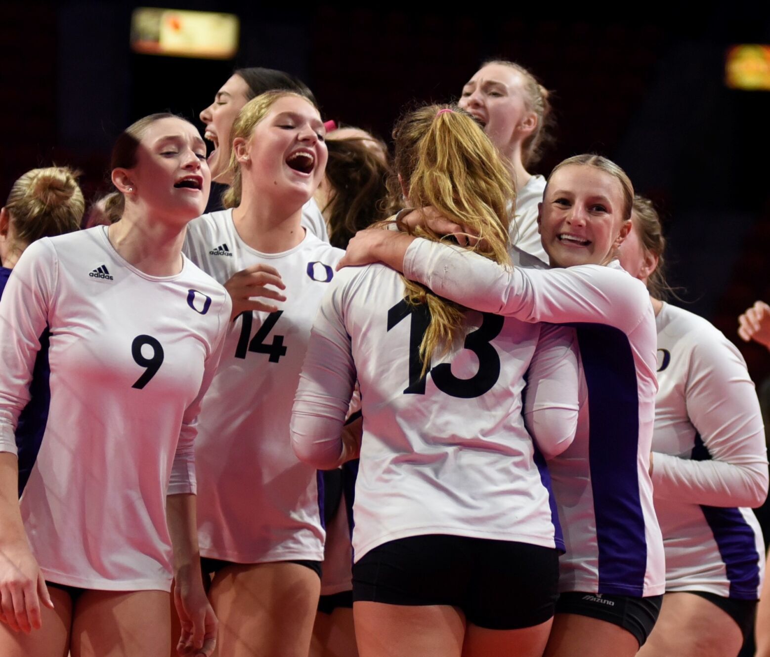 Raccoons battle way back into girls state volleyball title match