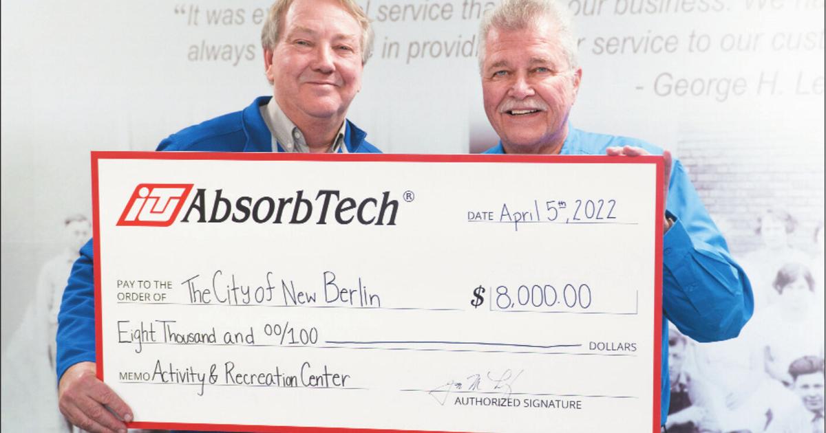 Absorbtech Iai ITU AbsorbTech donates to New Berlin Activity and Recreation Center ...
