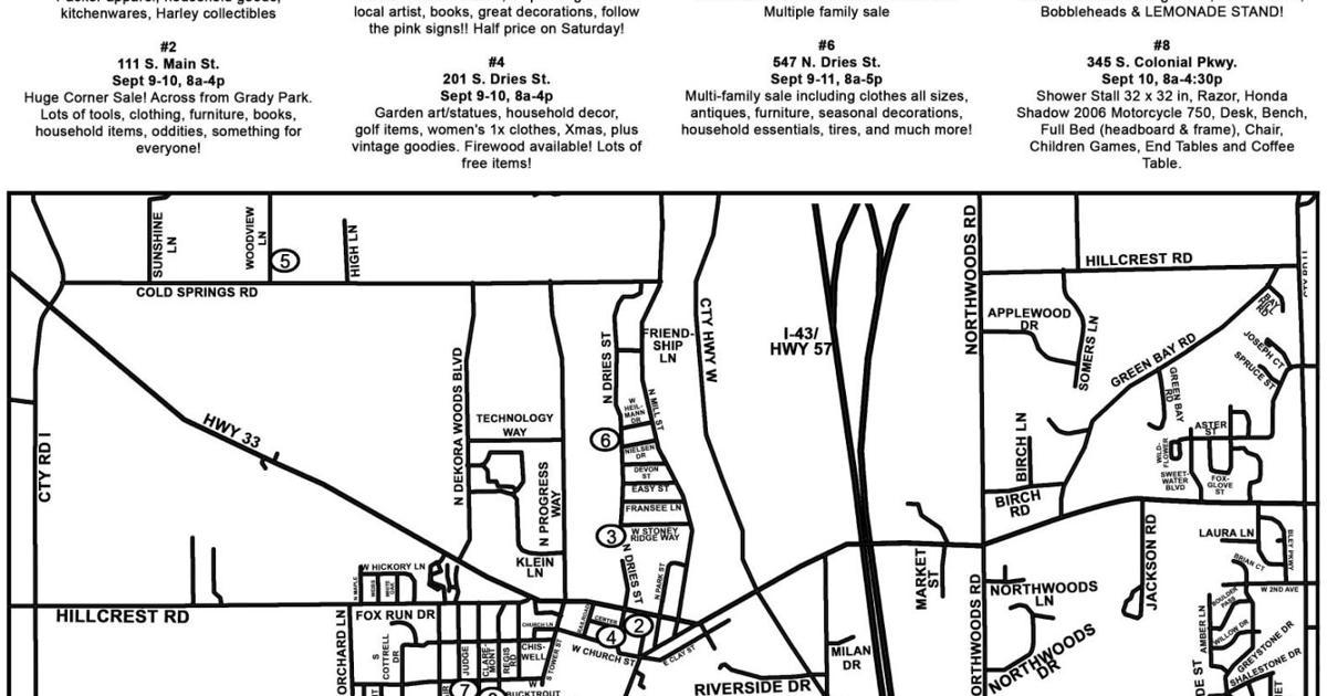 River Rummage Map Saukville Rummage 2022 Map | | gmtoday.com