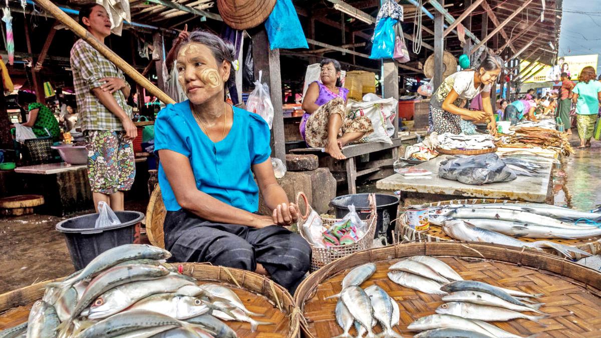 Woman Sells Fish