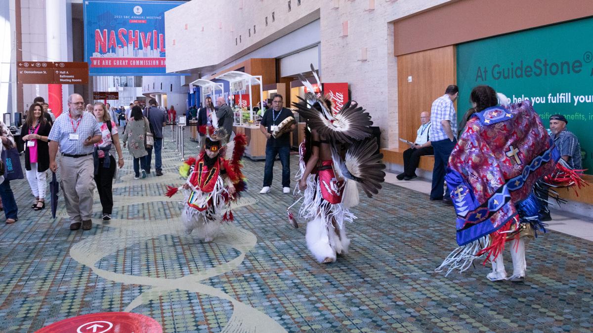 Native Americans Demonstrate Ceremonial Dance at 2021 SBC Annual Meeting