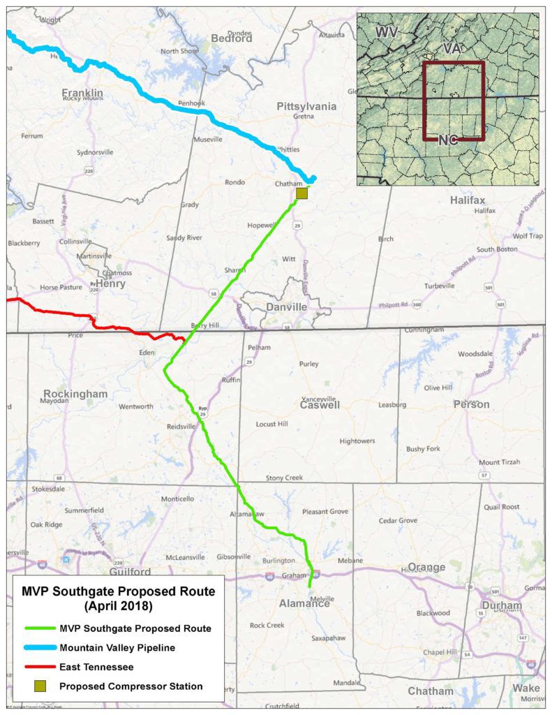 MVP plans to extend its natural gas pipeline into N.C. | Pittsylvania ...