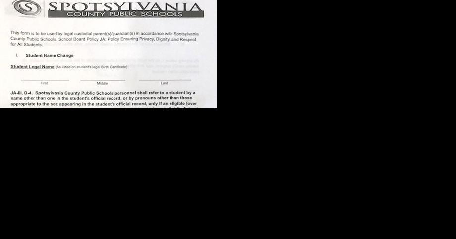 Form required for use of nicknames in Spotsylvania schools - Vimarsana News