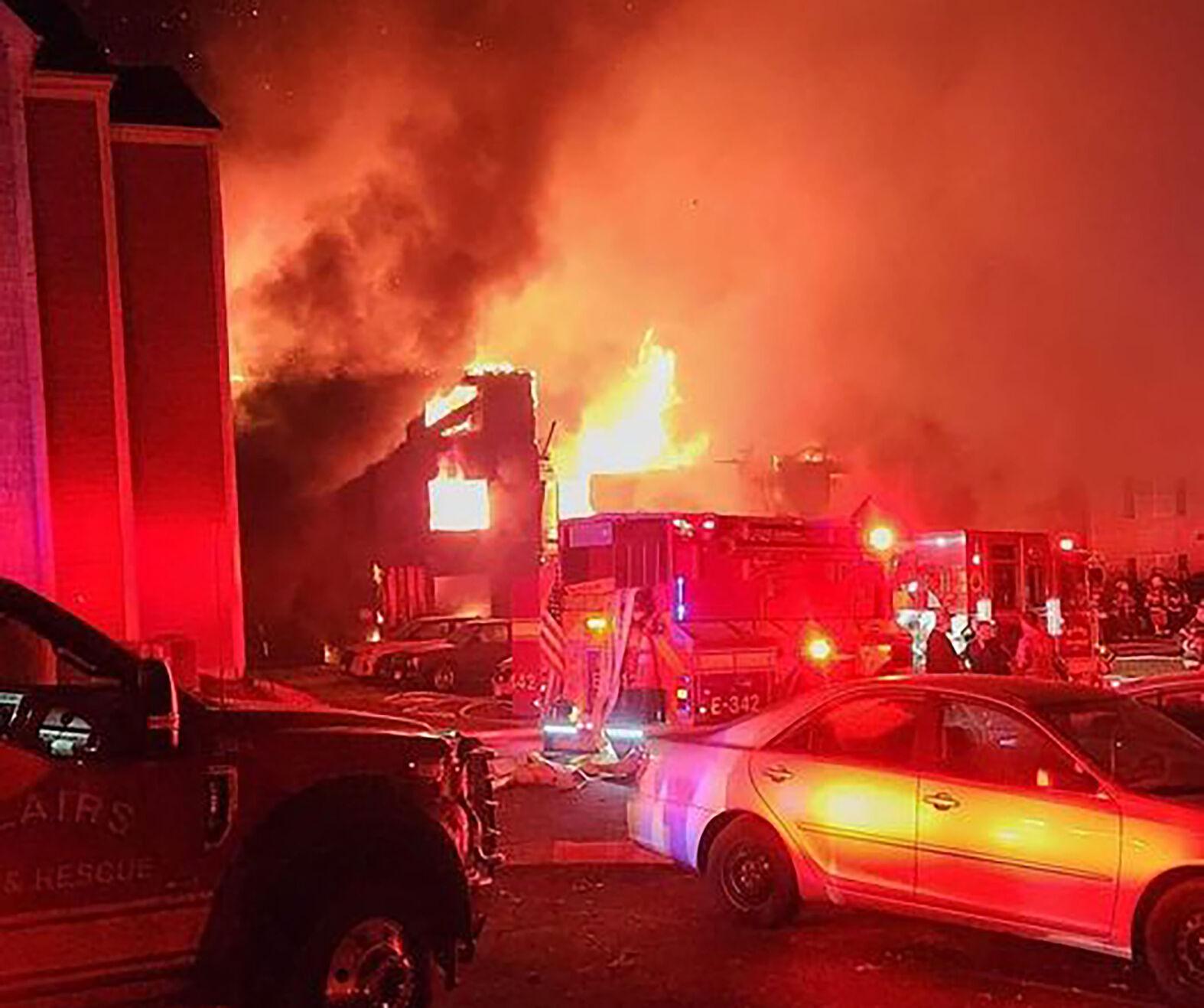Massive fire strikes NorthPointe Apartments near Danville