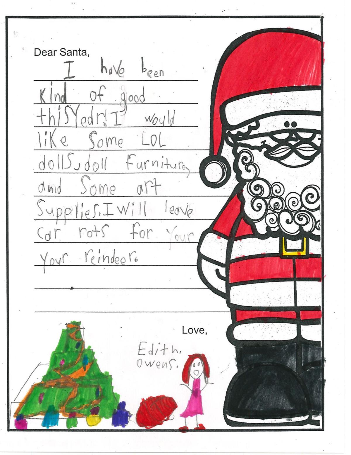 Letters To Santa Dan River Region Students Pen Their Holiday Wishes Lifestyles Godanriver Com A round object) as ye or yen, now 円 (en), from chinese 銀圓 (yinyuan, round silver object(s), especially a piece of eight): letters to santa dan river region