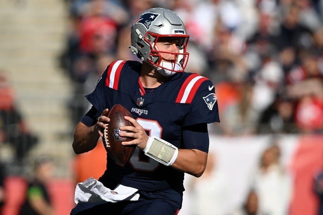 Why is QB Mac Jones wearing No. 50 during Patriots training camp