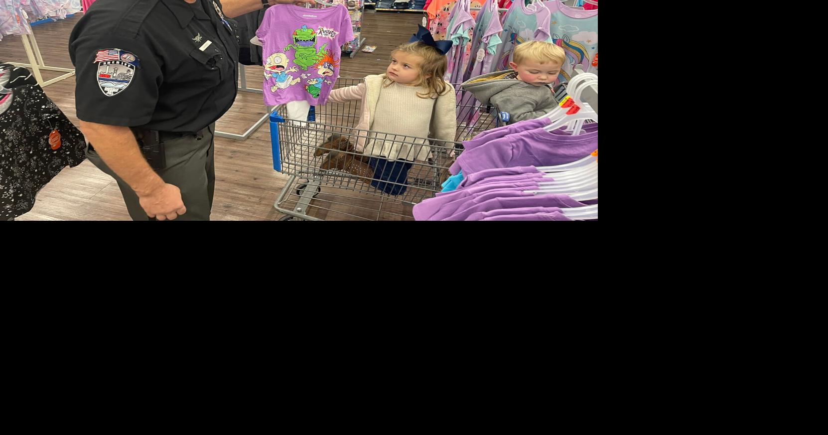 Photos Danville law enforcement officers shop with children for Christmas