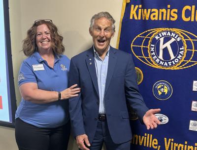 Wilt receives president's pin for Danville Kiwanis Club