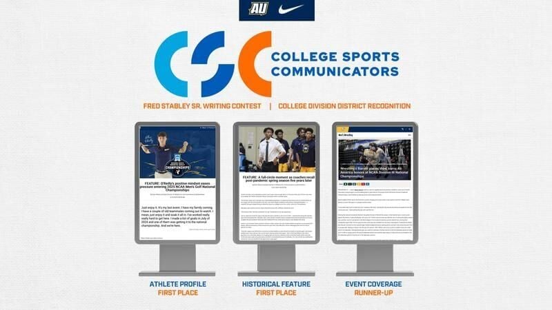 Averett Athletics Communications earns two district first-place honors, one runner-up selection in CSC's Fred Stabley Sr. Writing Contest