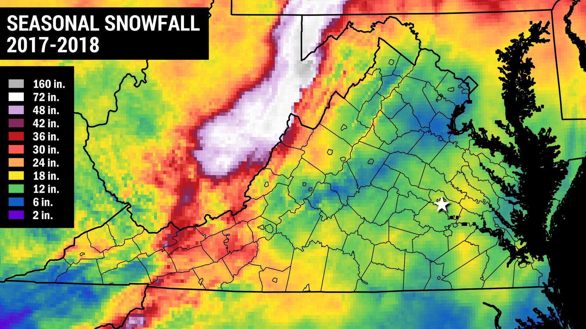 We're very close to the end of Virginia's snow season. Here's how it