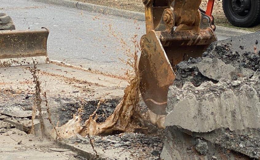 Water main break