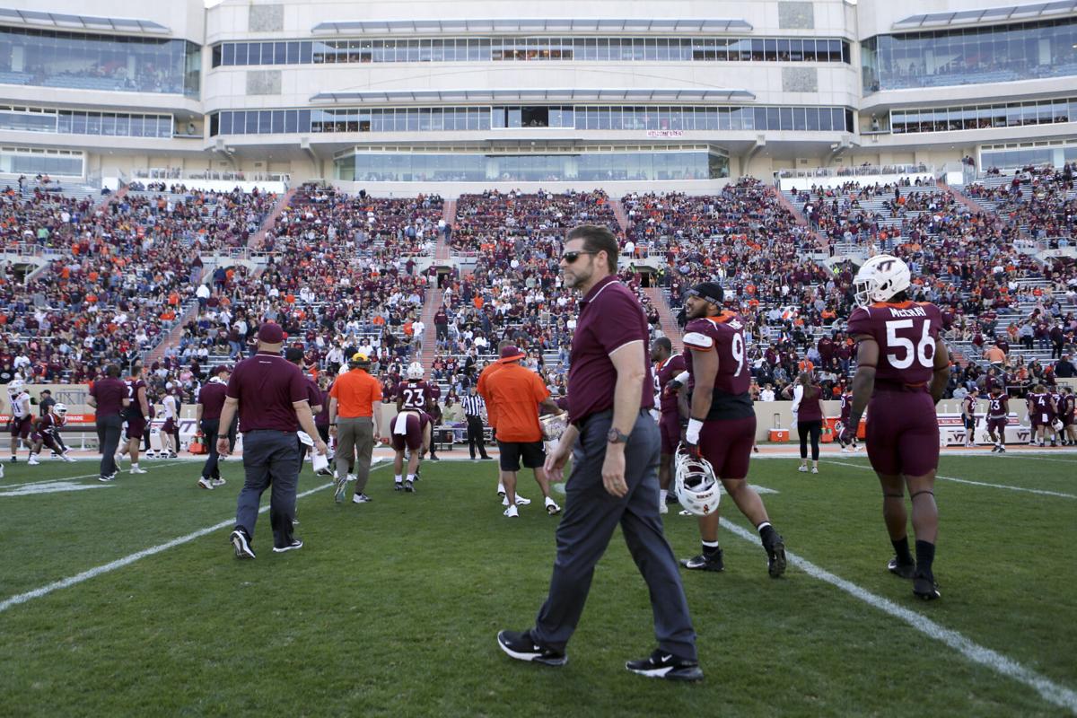How many fans attended Virginia Tech's 2022 spring game?