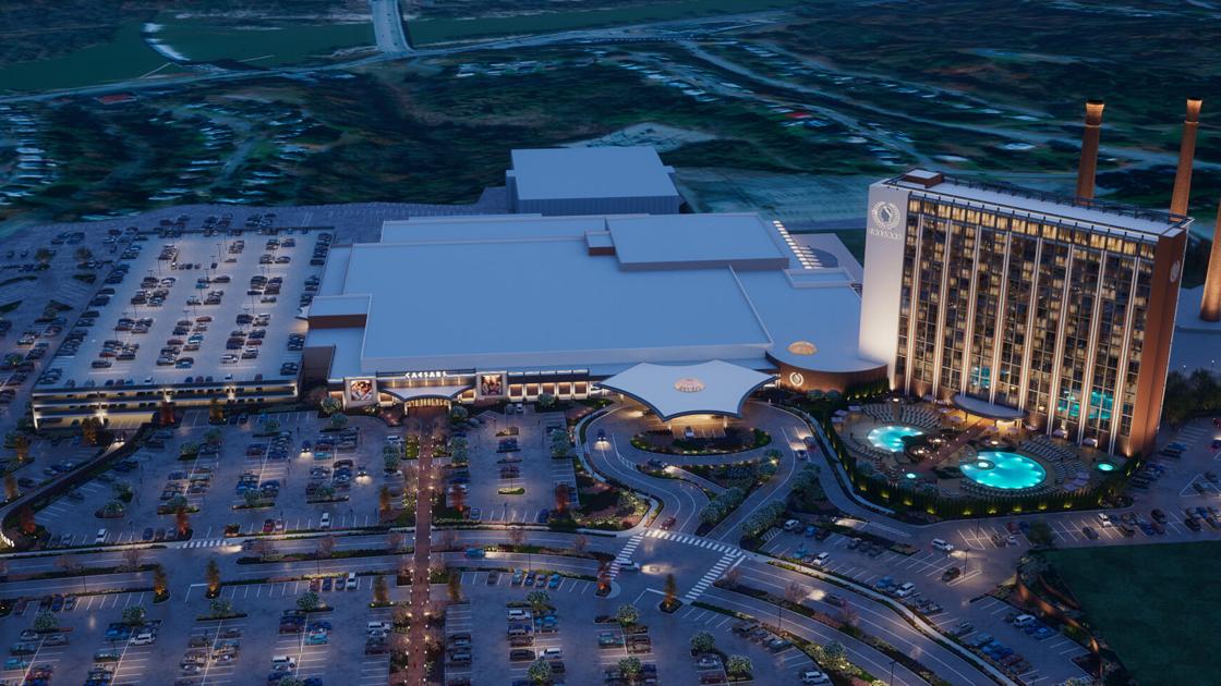 ‘This is the new Danville.’ Architectural design of casino — featuring iconic smokestacks — revealed in ceremony | Local News