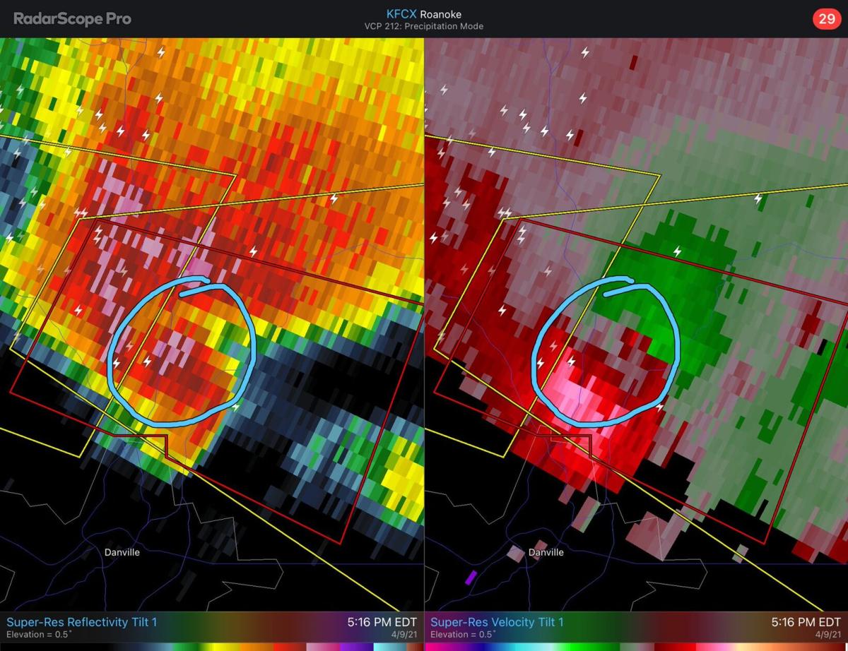 Tornado warning issued for southeastern Pittsylvania County