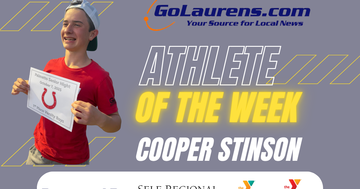 Cooper Stinson Wins Athlete of Week Sports