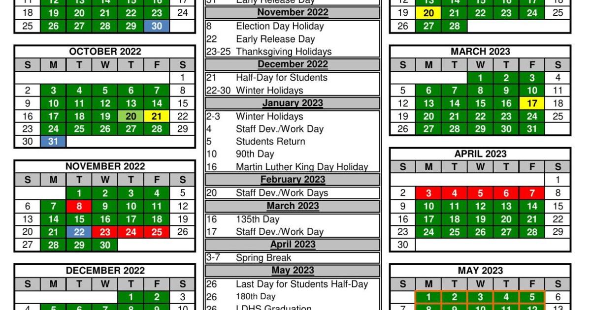 school calendar 2223