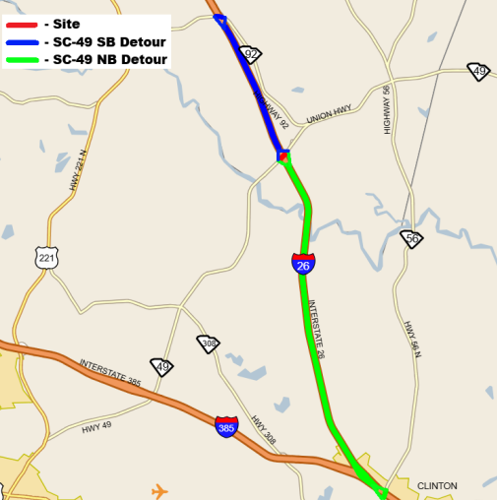SCDOT to conduct lane closure to repair Hwy. 49 bridge over I-26