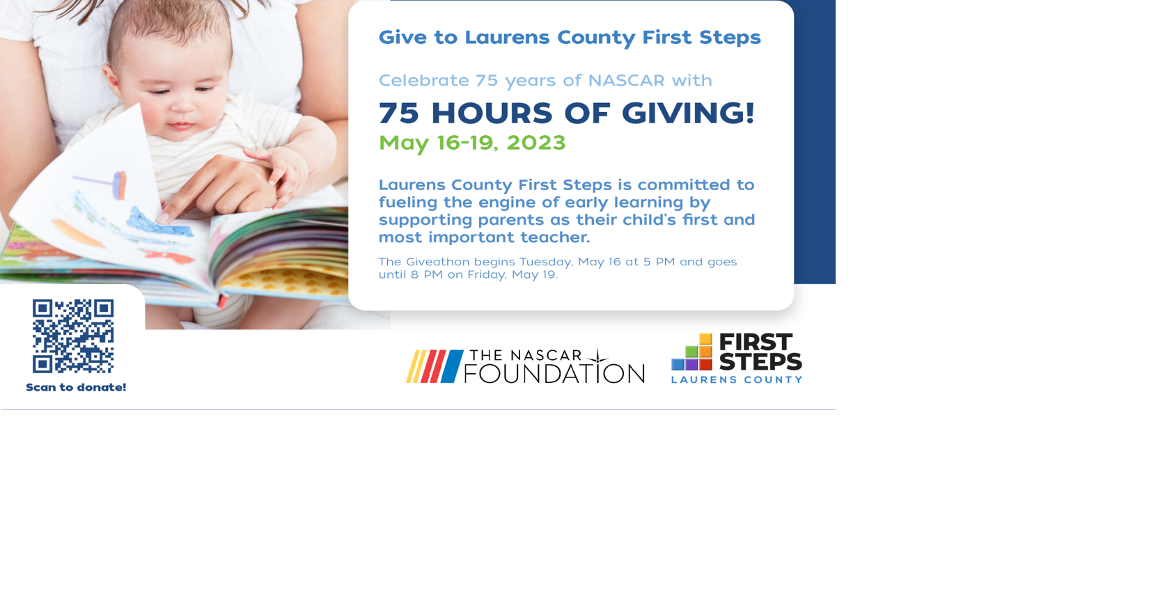 Laurens County First Steps participating in NASCAR Day Giveathon | News ...